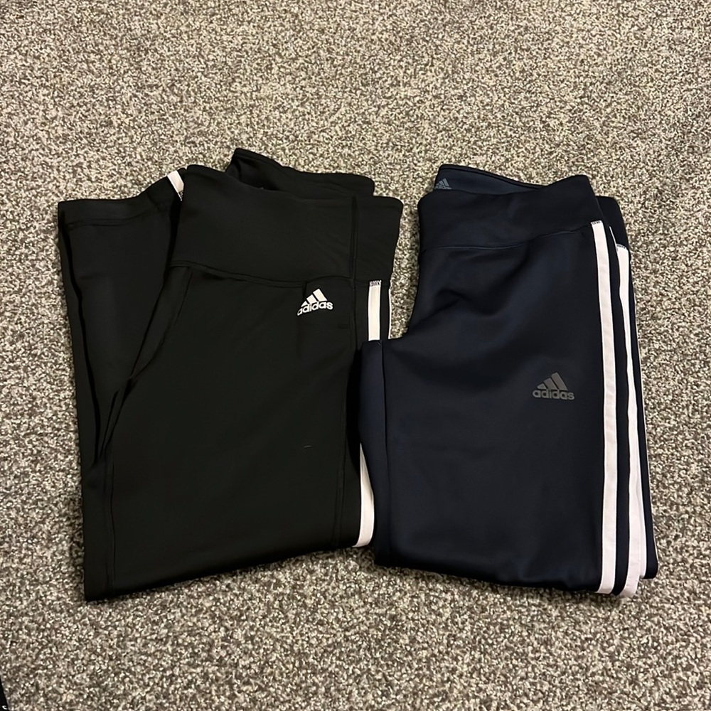 Lot of 2 adidas capri length workout leggings